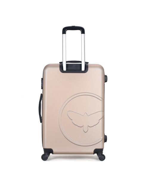 Valise Long Séjour 4 roues simples Norine-A 70 cm beige