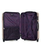 Valise Long Séjour 4 roues simples Norine-A 70 cm beige