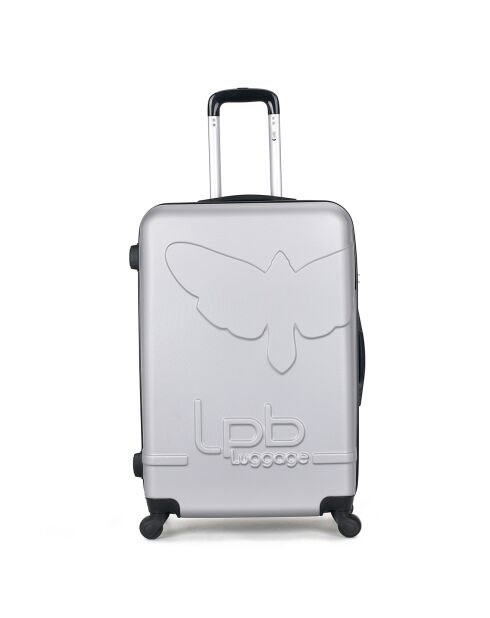 Valise Moyen Séjour 4 roues simples Norine-A 60 cm grise