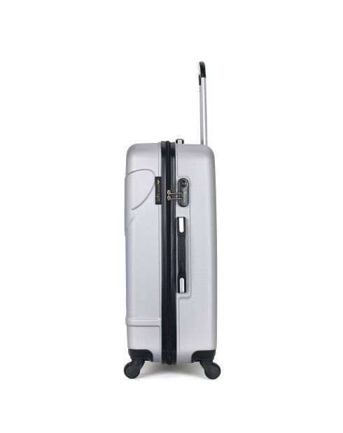 Valise Moyen Séjour 4 roues simples Norine-A 60 cm grise