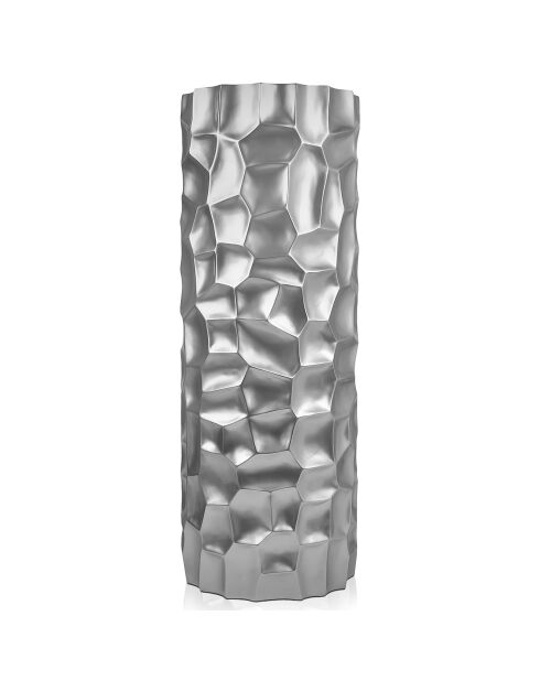 Sculpture vase colonne en mosaïque gris - D. 33xH. 90 cm