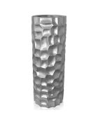 Sculpture vase colonne en mosaïque gris - D. 33xH. 90 cm