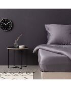 Drap housse 100% Satin de coton gris foncé