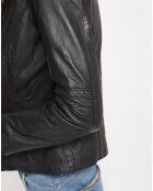 Veste en Cuir Farah noire