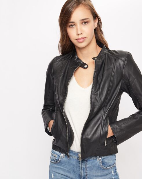 Veste en Cuir Kathy noire