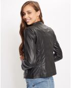 Veste en Cuir Kathy noire