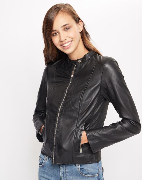 Veste en Cuir Kathy noire