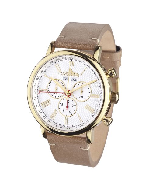 Montre Homme en Cuir Burbank marron/doré