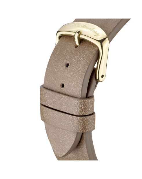 Montre Homme en Cuir Burbank marron/doré