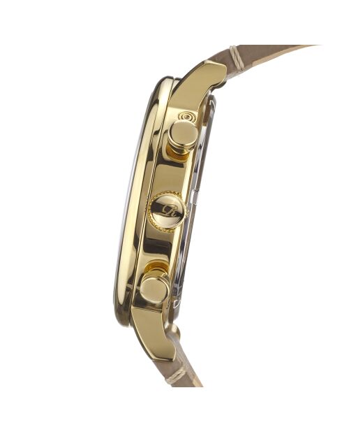 Montre Homme en Cuir Burbank marron/doré