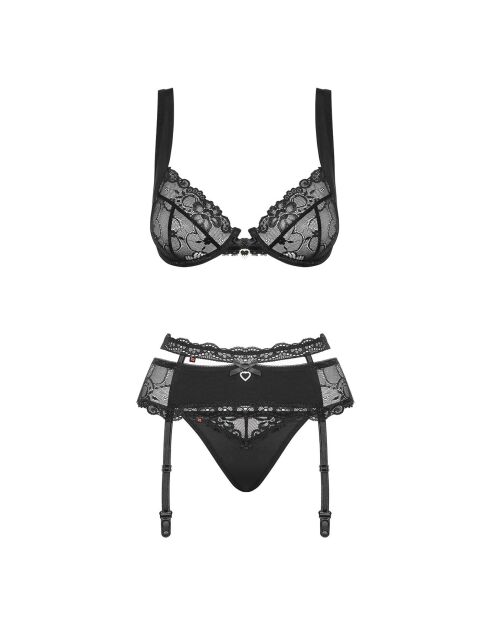 Ensemble 3 Pièces Heartina noir