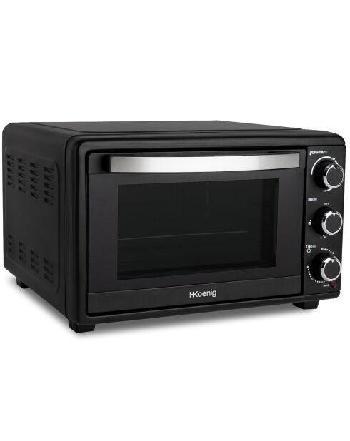 FO25 schwarzer Kompaktofen - 25L