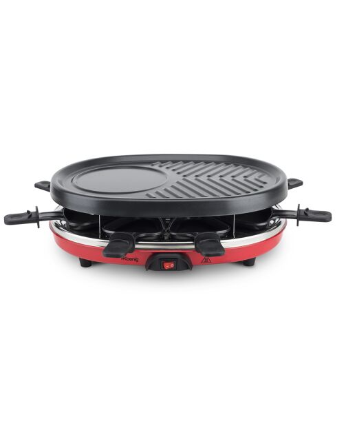 Raclette 4-en-1 RP412 rouge/noir - 8 personnes