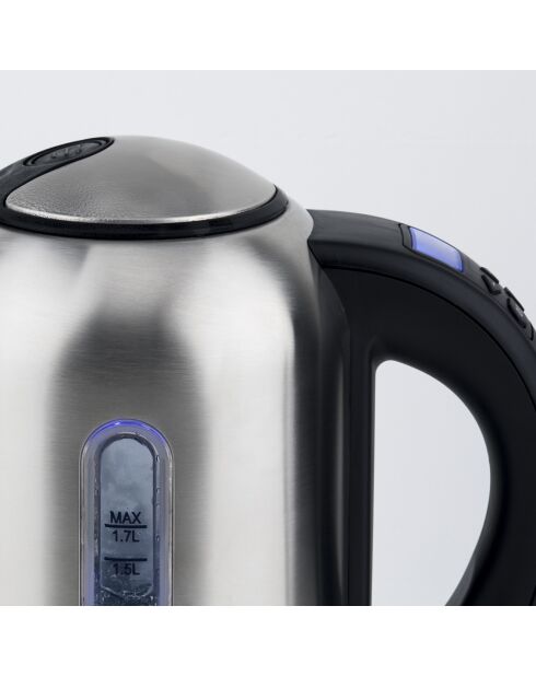 Bollitore programmabile BOE50 1.7L in acciaio inossidabile/nero - 2200W