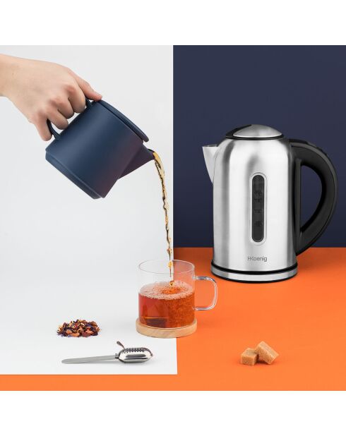 Bouilloire programmable BOE50 1.7L inox/noir - 2200W