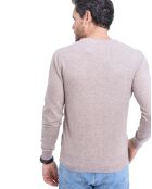 Pull en Cachemire & Soie mélangés beige