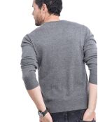 Pull en Cachemire & Soie mélangés gris