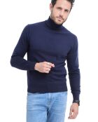 Pull en Cachemire & Soie mélangés bleu nuit