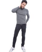 Pull en Cachemire & Soie mélangés gris