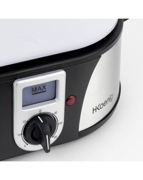 Vaporiera VAP12 in acciaio inossidabile/nero