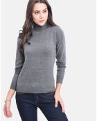 Pull en Cachemire & Soie mélangés gris