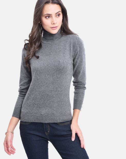 Pull en Cachemire & Soie mélangés gris