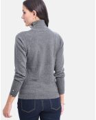 Pull en Cachemire & Soie mélangés gris