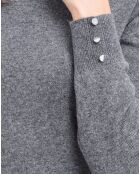 Pull en Cachemire & Soie mélangés gris