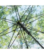 Parapluie long à ouverture automatique et anti-UV noir/imprimé forêt