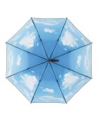 Parapluie long à ouverture automatique et anti-UV noir/imprimé nuage