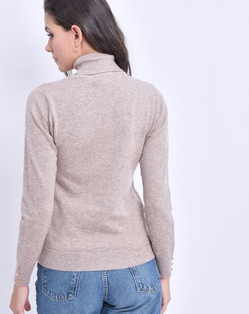 Pull en Cachemire & Soie mélangés beige