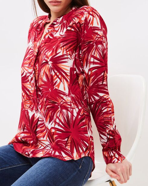 Blouse Carta imprimé floral rouge/blanc