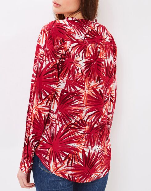 Blouse Carta imprimé floral rouge/blanc