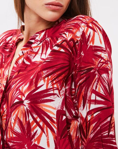 Blouse Carta imprimé floral rouge/blanc