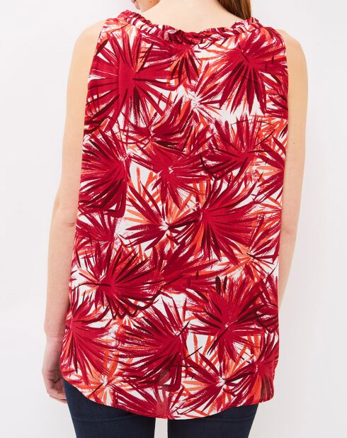 Top Hawai avec imprimé tropical rose