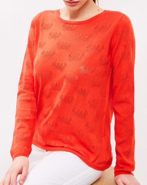 Pull Marseille avec motifs ajourés flame
