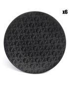 6 Assiettes plates Black Japan en Grès noires - D.27 cm