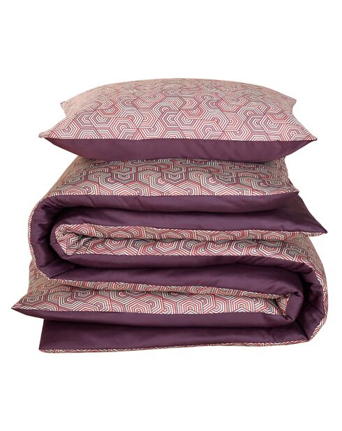 Juego de funda de edredón de satén 100% algodón Purple Flux