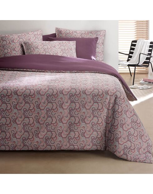 Juego de funda de edredón de satén 100% algodón Purple Flux