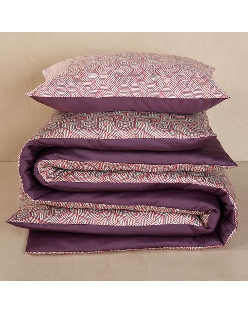 Juego de funda de edredón de satén 100% algodón Purple Flux