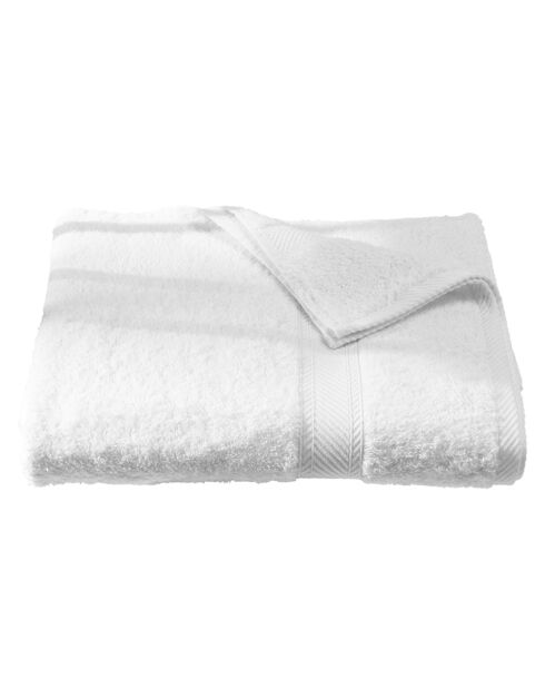 Toalla de baño blanca de la colección H, 100 x 150 cm