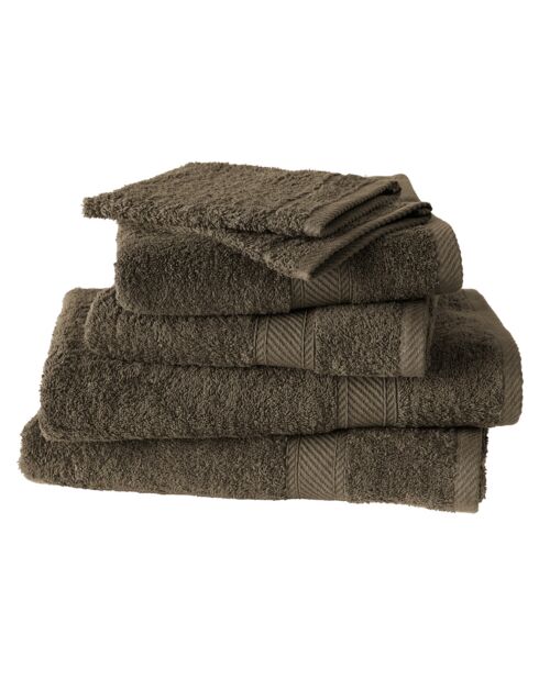 H Collection dunkelbraunes Badeset, 6-teilig