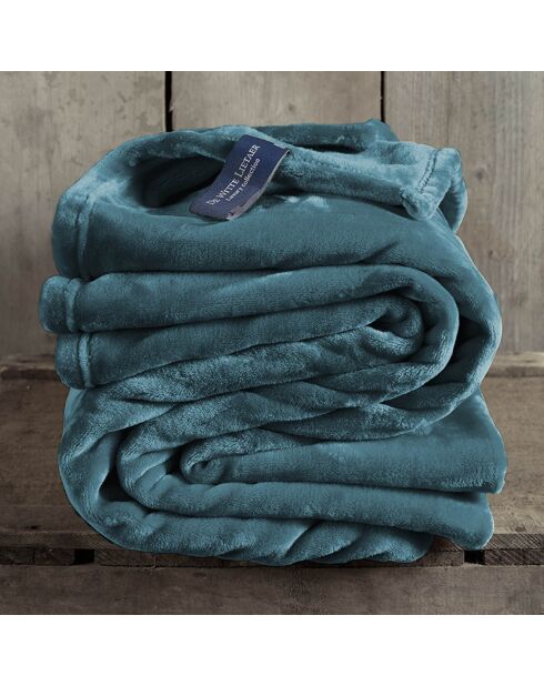 Plaid Cosy bleu canard - 150x200 cm