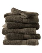 6 dunkelbraune Badetücher aus der H-Kollektion