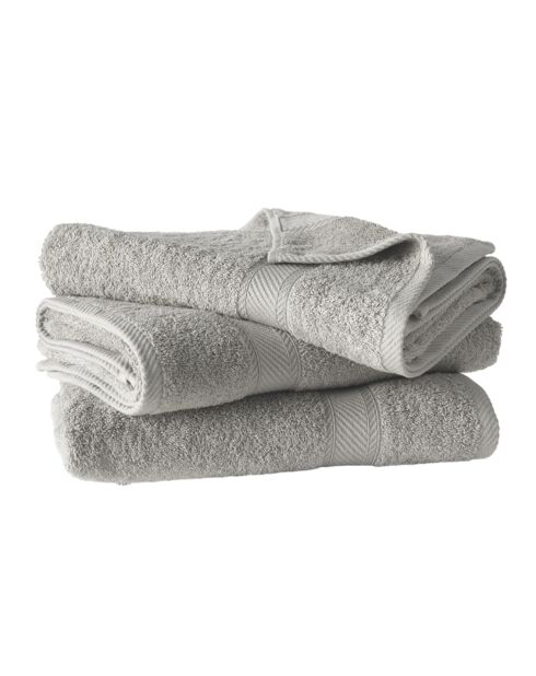 3 toallas de ducha de la colección H de color gris claro