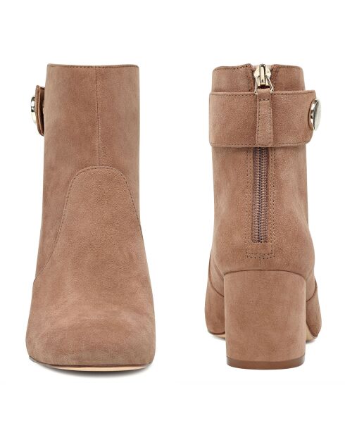 Bottines en Cuir Livia marron - Talon 6 cm