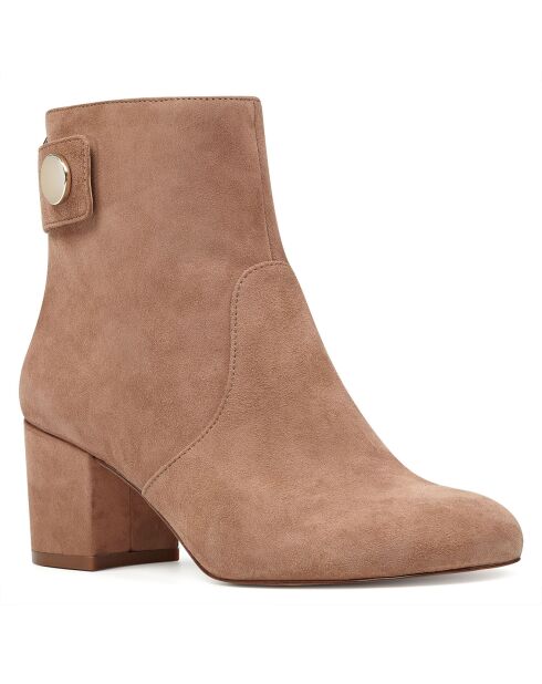 Bottines en Cuir Livia marron - Talon 6 cm