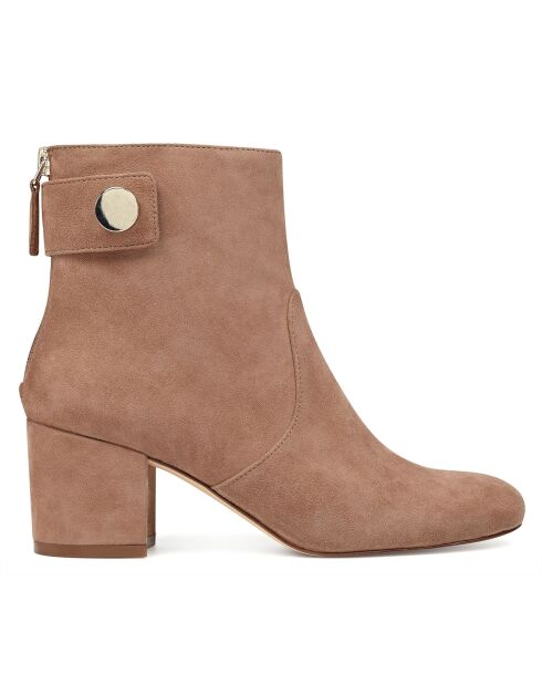 Bottines en Cuir Livia marron - Talon 6 cm