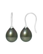 Boucles d'oreilles Or Blanc Perles de Tahiti noires