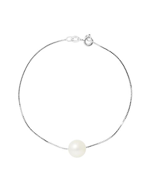 Bracelet Candice Or Blanc Perle d'Eau Douce blanche